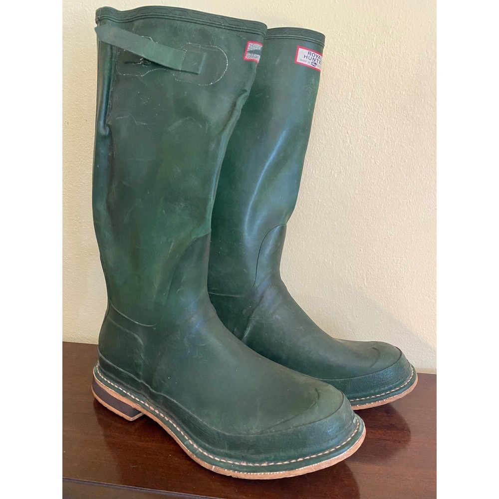 Vintage ROYAL HUNTER Wellingtons,  Made in Scotland, Hobnail, mens 10-11, EU  44